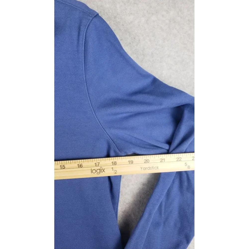 Twillory Mens 1/4 Zip‎ Performance Pullover Small Blue